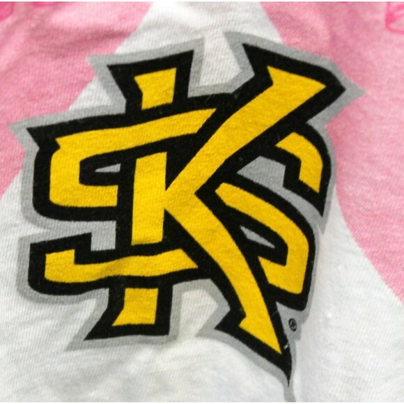 NWT Adidas KSU Kennesaw State White T shirt Pink Day Game Womens L Men Unisex - Picture 3 of 10